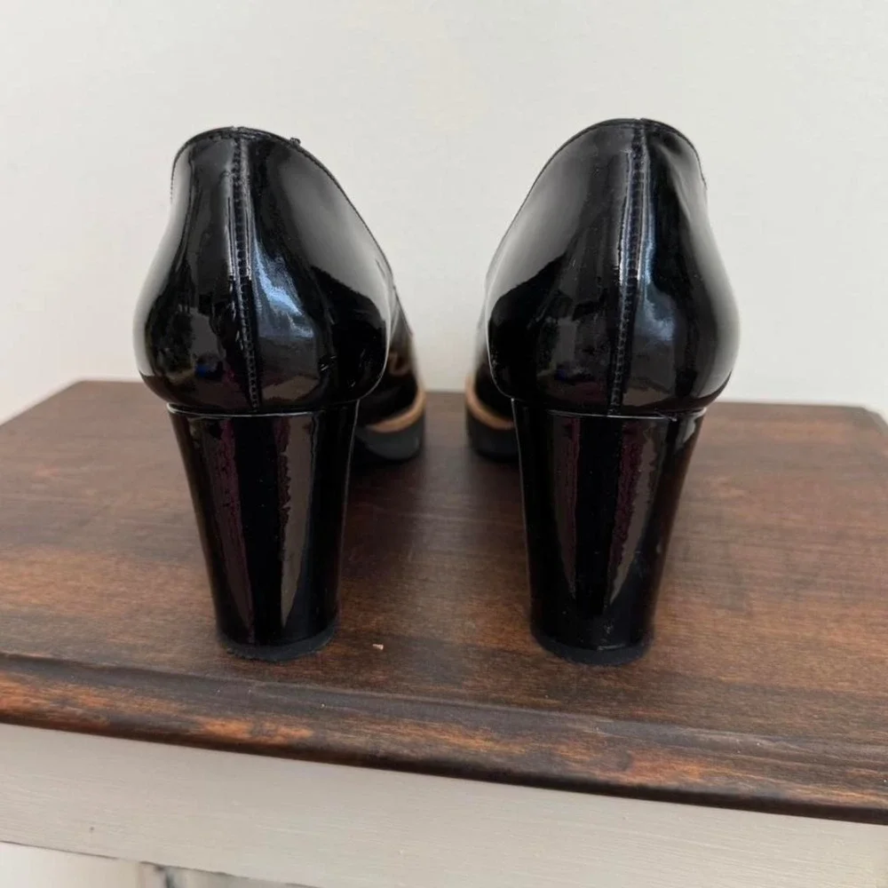 GADEA by Lodi Black Patent Leather Heel size 39.5 /‎ US 8.5